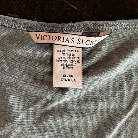 Victoria Secret Gray Henley “Dream” Sleep Shirt, XL - Picture 4 of 8